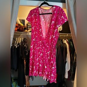 Short sleeve wrap dress